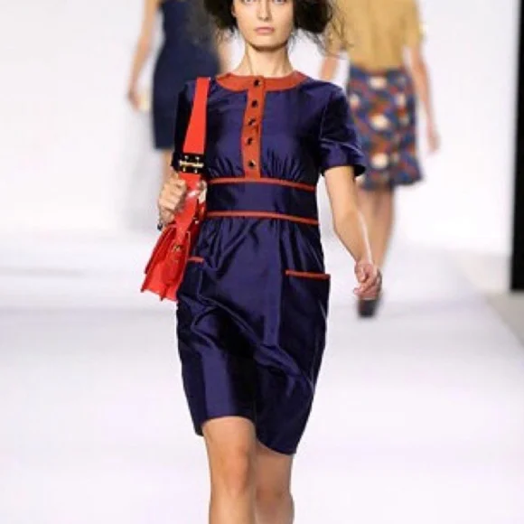 Marc By Marc Jacobs | Dresses | Marc By Marc Jacobs Blue Orange Silk Dress  | Poshmark
